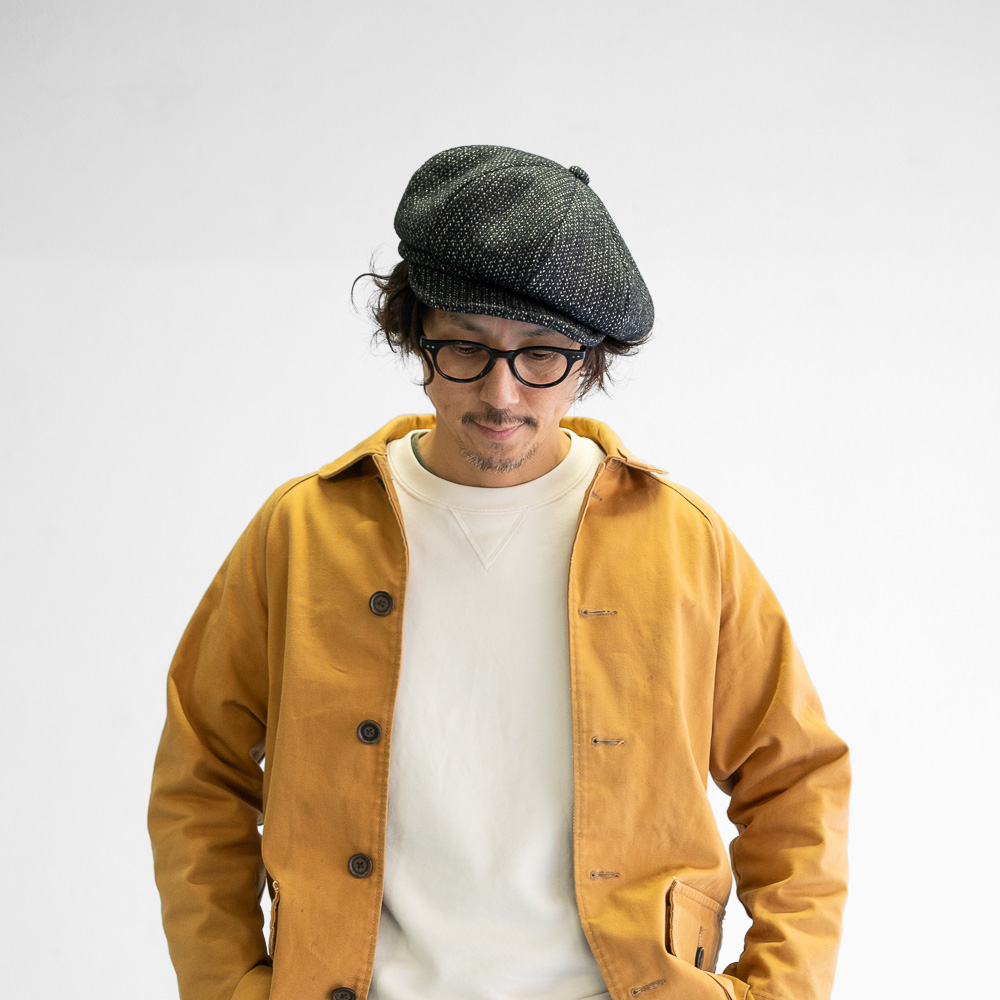 ウールコットン肉厚ビーチクロスキャスケット防寒ヴィンテージ風秋冬メンズ　20251206_1 |  | 02