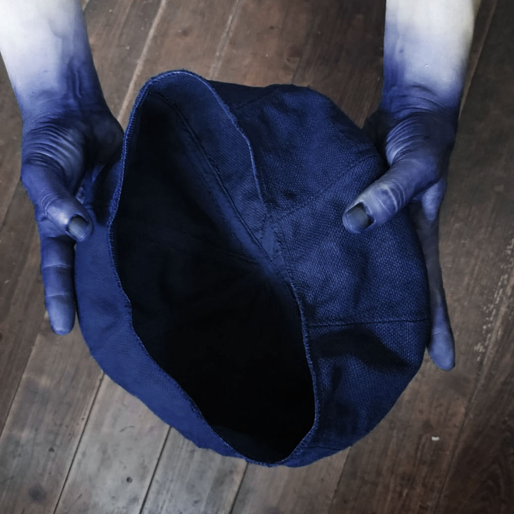 SKILLED WORKERS スキルドワーカーズ 藍染め ベレー帽 ヘンプ 刺し子 天然藍 大きいサイズ対応 日本製 あさかぜ商店 コラボ メンズ S-20250927-1 |  | 09