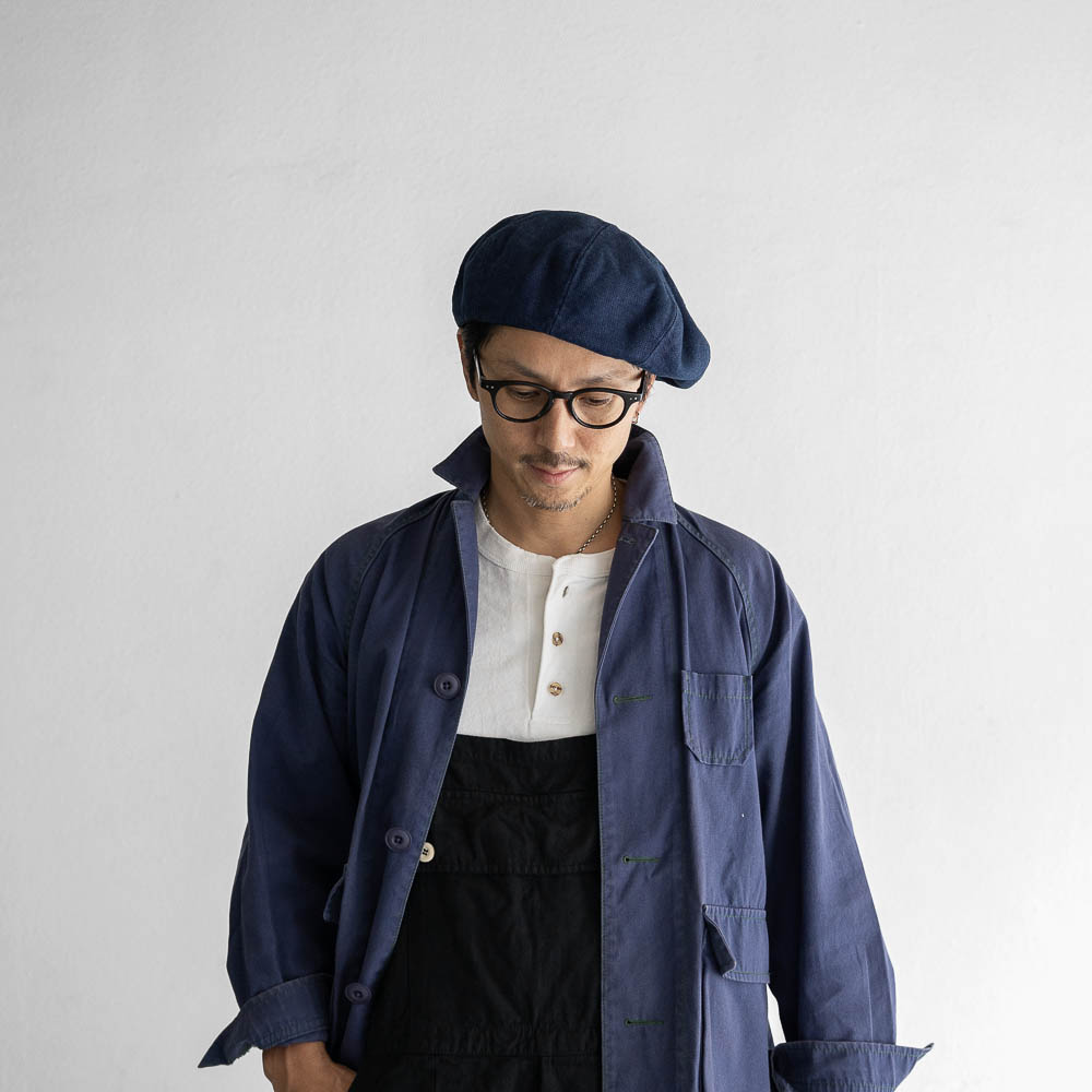 SKILLED WORKERS スキルドワーカーズ 藍染め ベレー帽 ヘンプ 刺し子 天然藍 大きいサイズ対応 日本製 あさかぜ商店 コラボ メンズ S-20250927-1 |  | 05