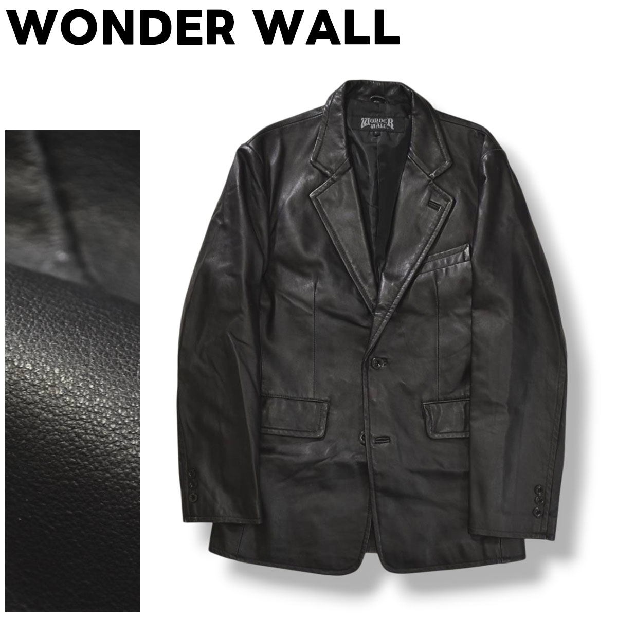 ワンダーウォール WONDER WALL 羊革 ラム レザー 2B シングル