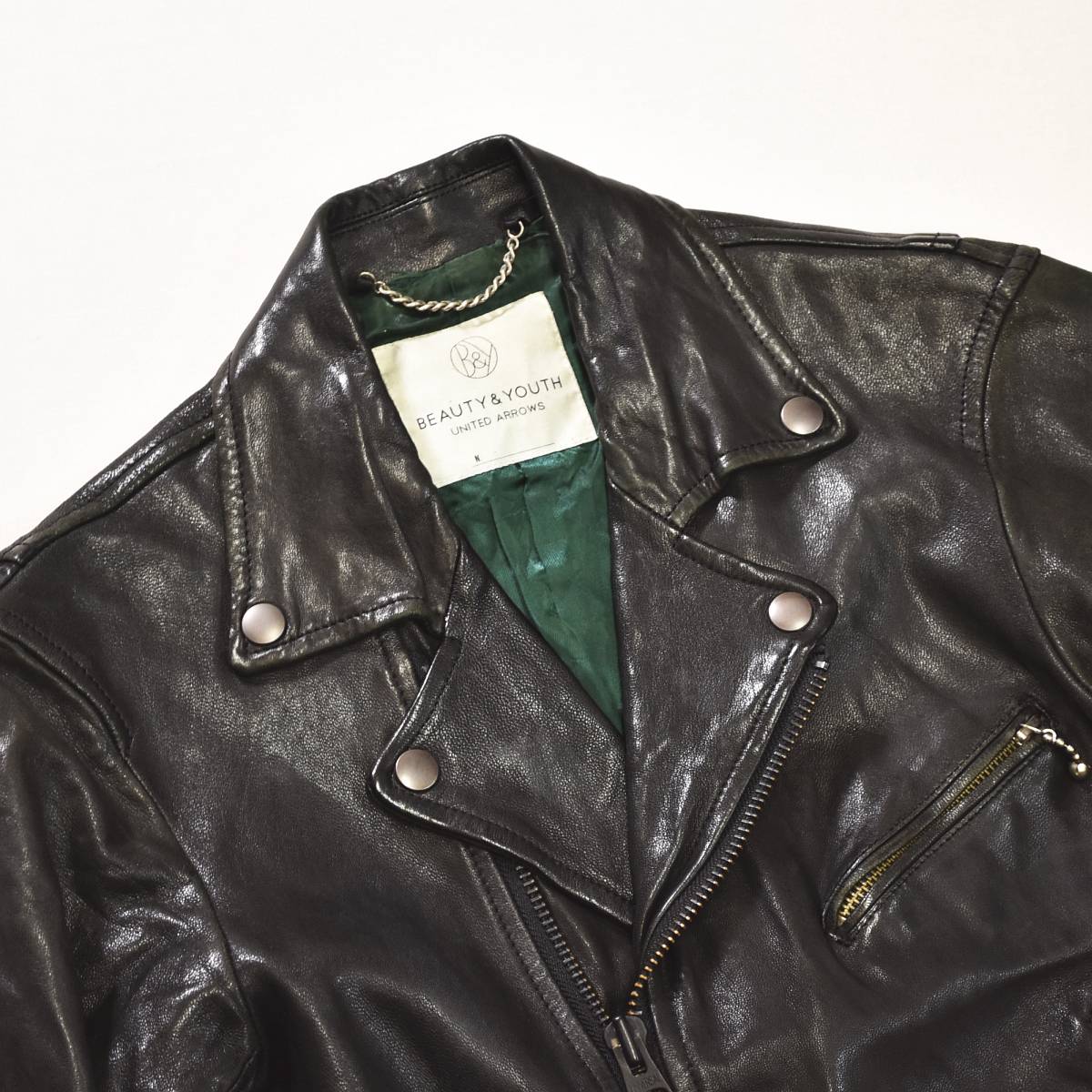 BEAUTY&YOUTH UNITED ARROWS ライダースジャケット L BEAUTY＆YOUTH UNITED ARROWS メンズライダースジャケット（革の素材