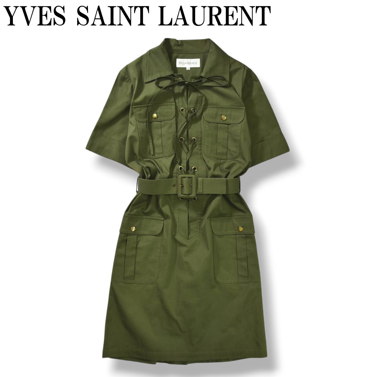 90sヴィンテージ イヴサンローラン YVES SAINT LAURENT ベルト付き  