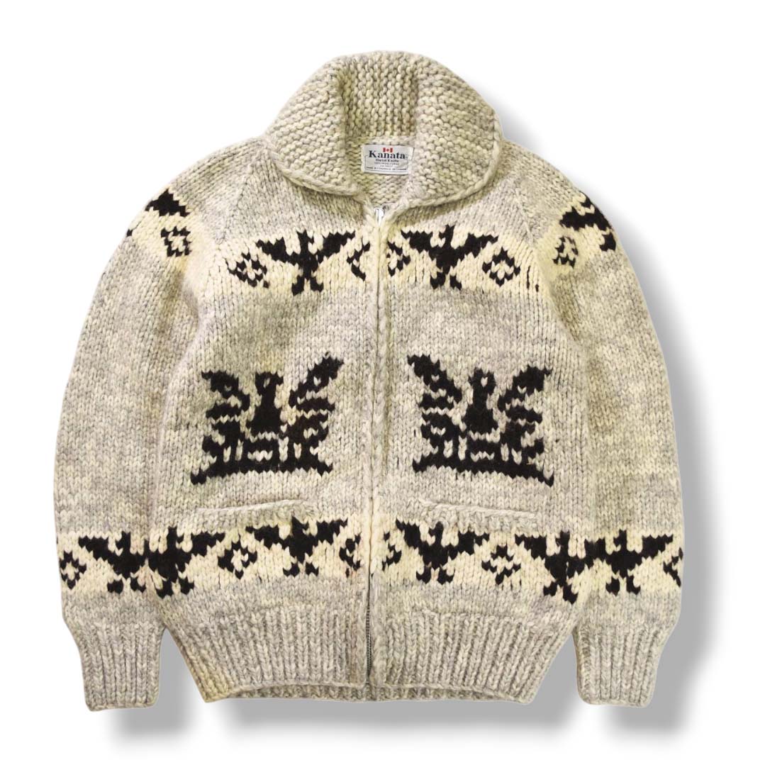 KANATA カナタ　カウチン　ニット　ジャケット　ジップアップ　イーグル 楽天市場】Kanata カナタ カウチンセーター メンズ レディース