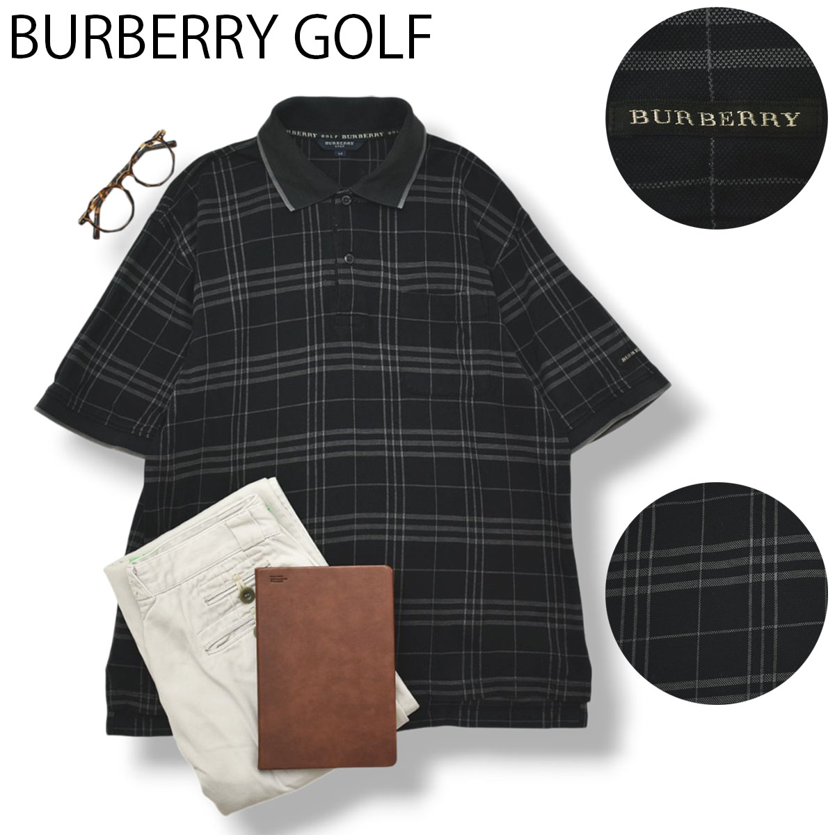 BURBERRY ポロシャツ チェック柄 ウェルマンジャガードポロシャツ 0