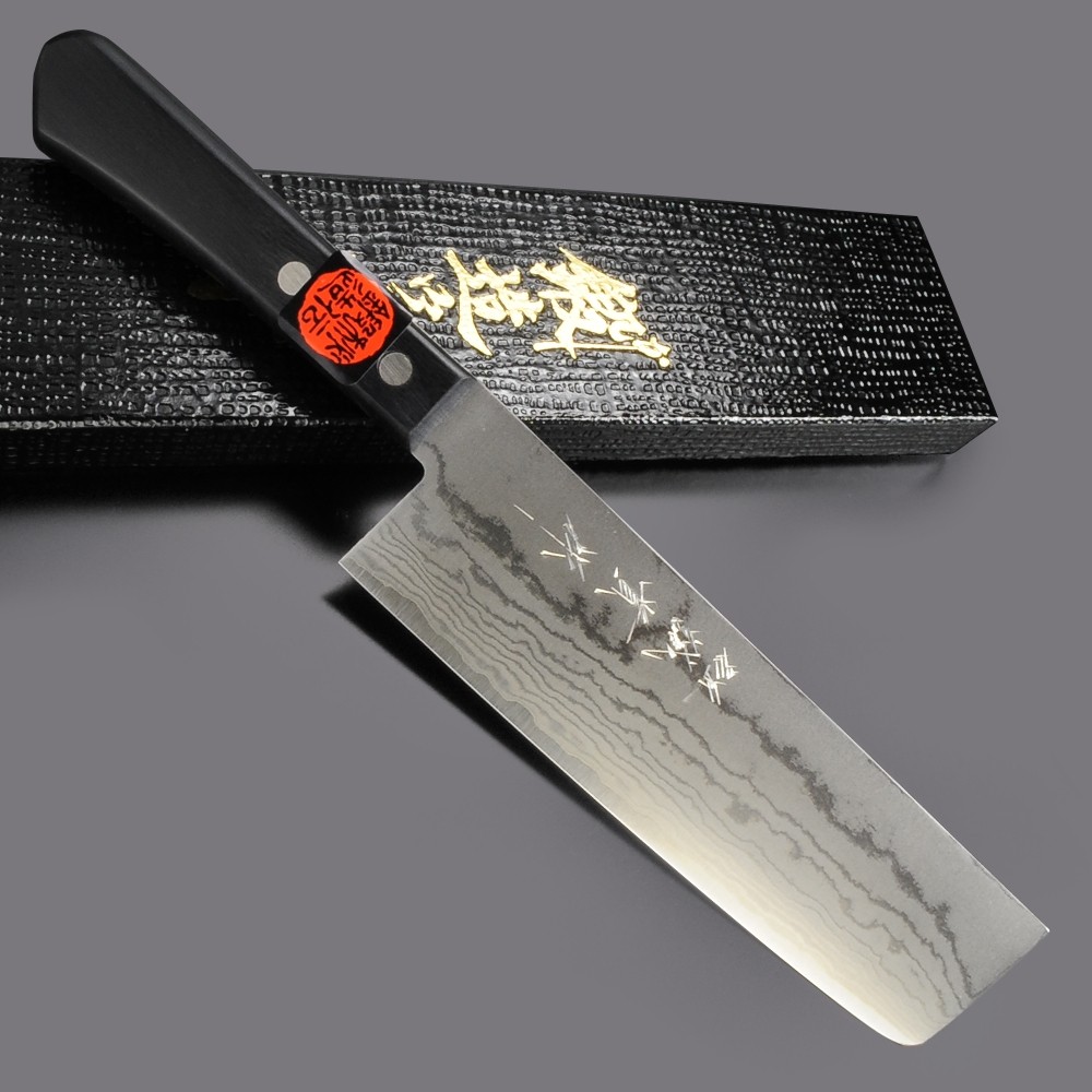 菜切り包丁 田中一之刃物製作所 誠貴作 積層鋼 菜切包丁 V金10号