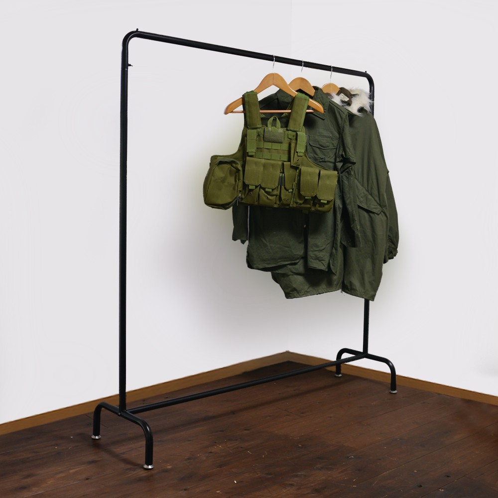 ガス管ハンガーラック キャスター付 組み立て式 シルバー [ 高さ150