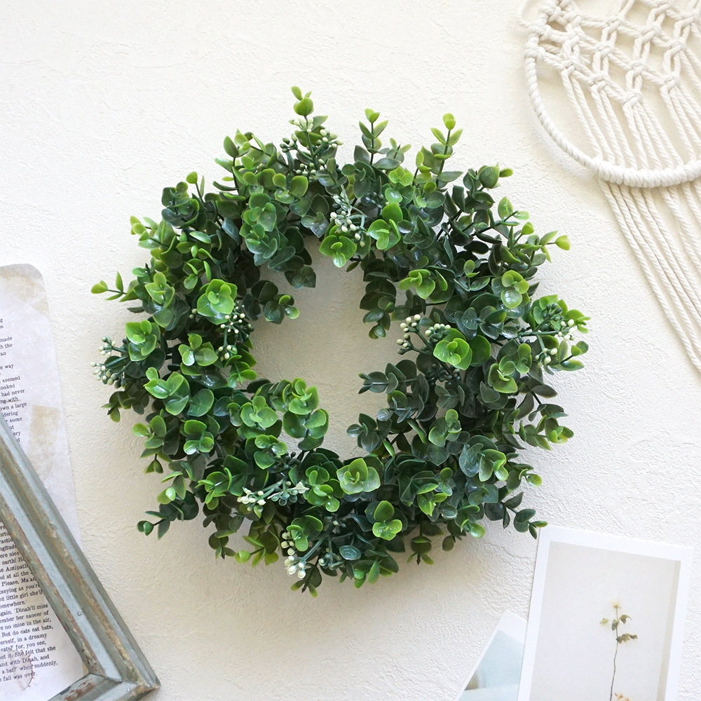 34cm/ユーカリグニと針葉樹のグリーンリース/Holiday/壁掛け/生花 34cm/ユーカリグニと針葉樹のグリーンリース/Holiday/壁掛け/生花 34cm