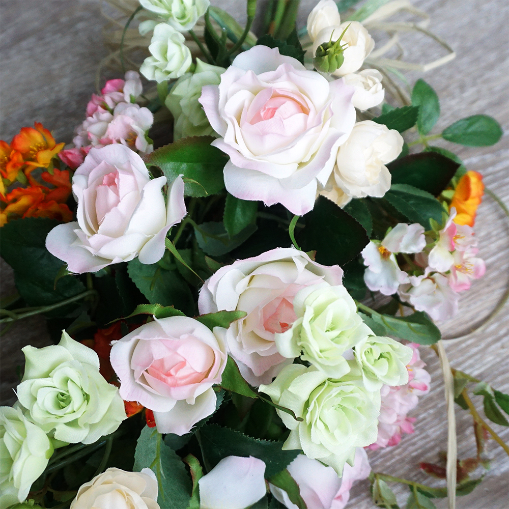 スワッグ 造花 ローズスワッグ 1個 フェイクフラワー バラ 薔薇 吊るす