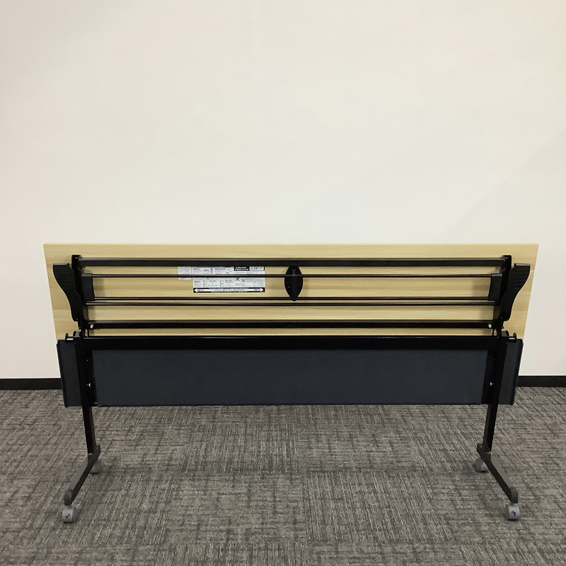 中古 ミーティングテーブル アイリスチトセ 折り畳み ナチュラル 幅180cm 地域限定送料無料 50-1FT89ZA