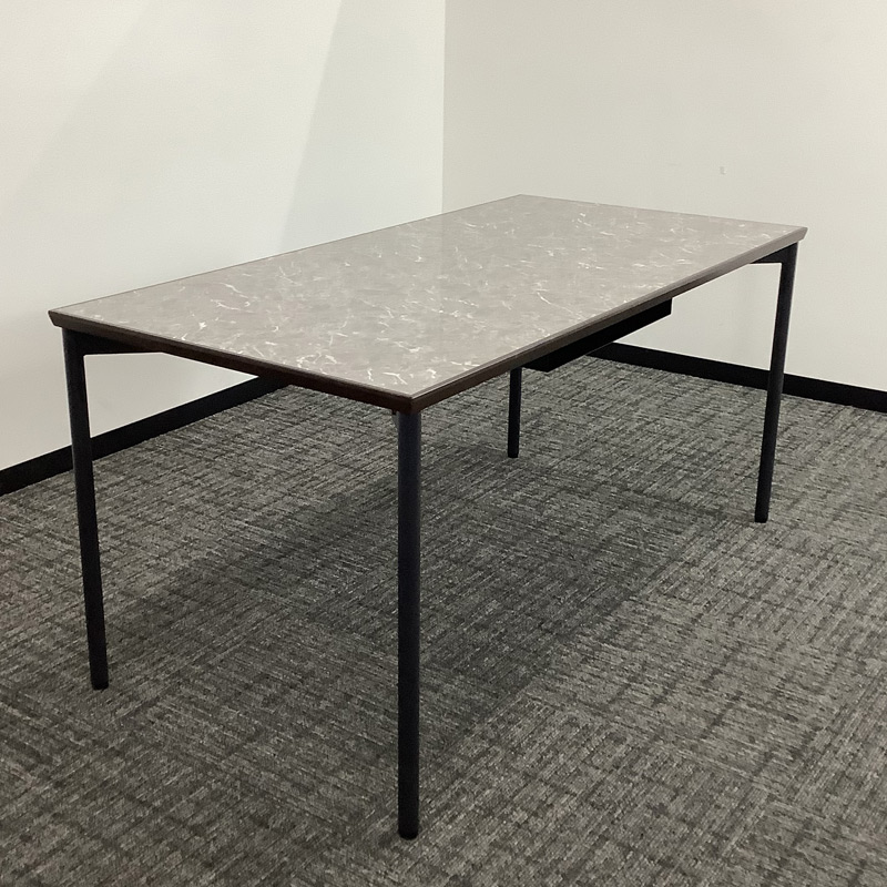 中古 ミーティングテーブル クレス 大理石柄 幅150cm 地域限定送料無料 51-1T0929Z