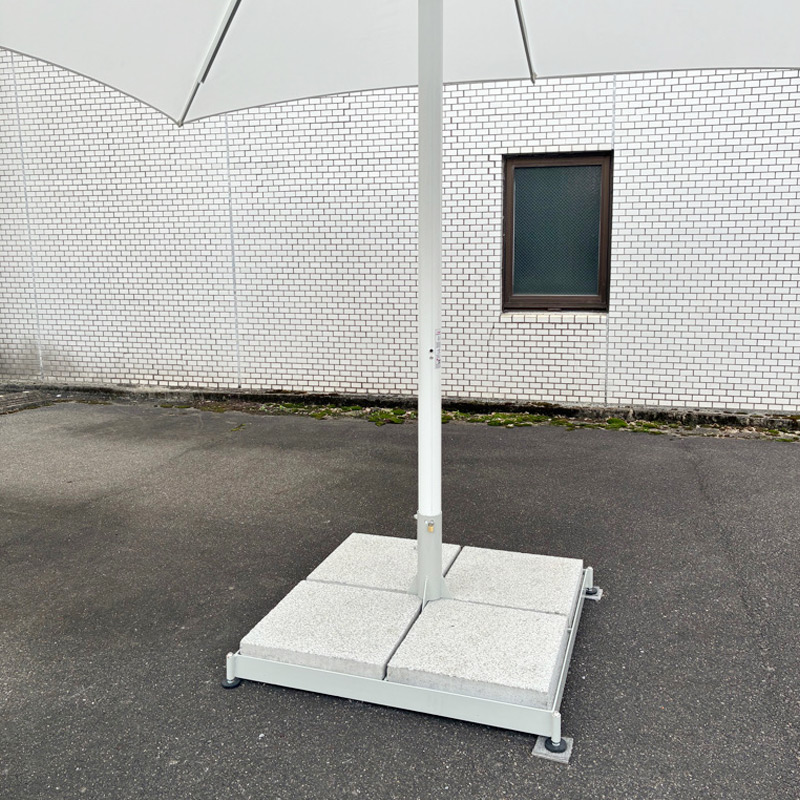 【セール】【価格のご相談承ります！】中古 パラソル ルガノ 510E ホワイト 幅3990mm 地域限定送料無料 リゾート |  | 03