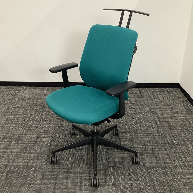 KOKUYO（コクヨ） 中古 オフィスチェア ハンガー付 ベルガー グリーン