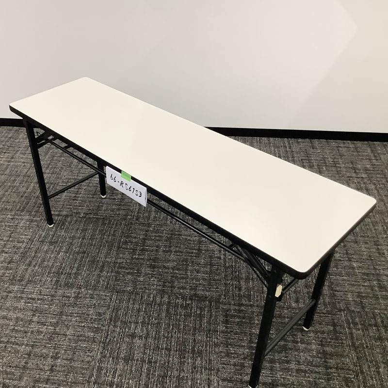 中古 会議テーブル ニシキ工業 ホワイト 幅1500mm 地域限定送料無料