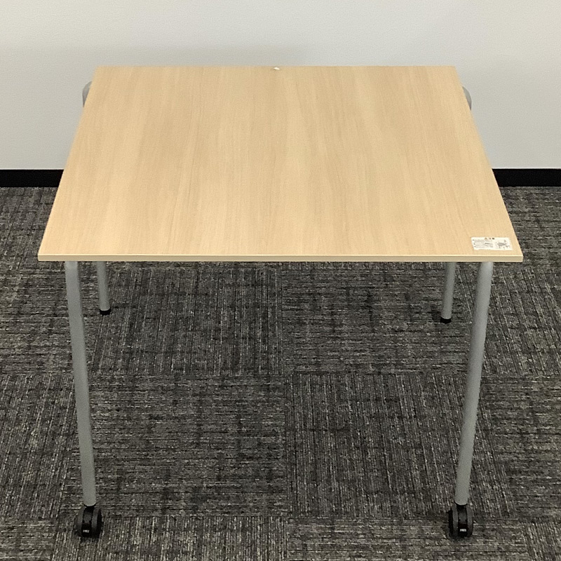 中古 ミーティングテーブル 2台セット オカムラ 幅90cm ナチュラル 地域限定送料無料 80-AR50561T--2SETの画像