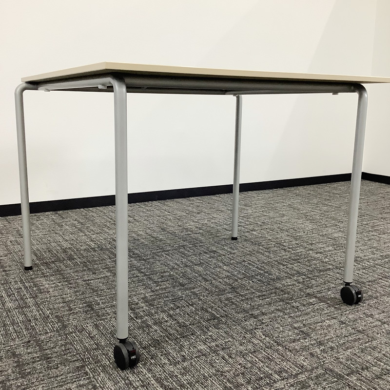 中古 ミーティングテーブル 2台セット オカムラ 幅90cm ナチュラル 地域限定送料無料 80-AR50561T--2SETの画像