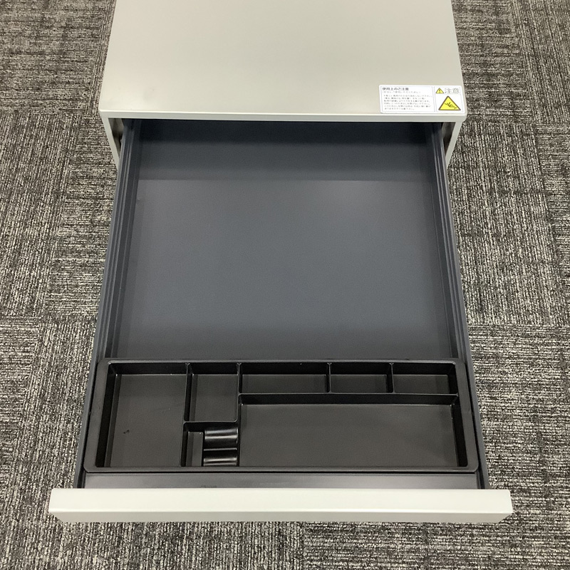 中古 インワゴン 2台セット イトーキ 3段 シルバーグレー 幅395mm 地域限定送料無料 80-AR50824D--2SETの画像