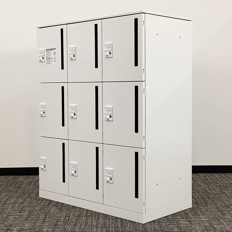 オカムラ（okamura） 中古 パーソナルロッカー 9人用 ダイヤル錠 地域