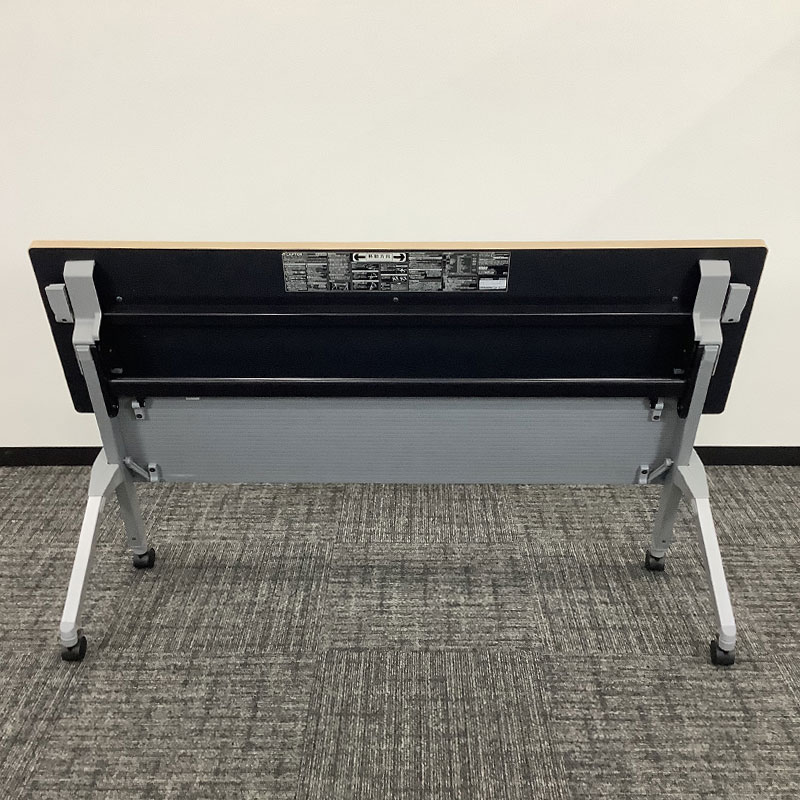 中古 ミーティングテーブル オカムラ ナチュラル 幅45cm 地域限定送料無料