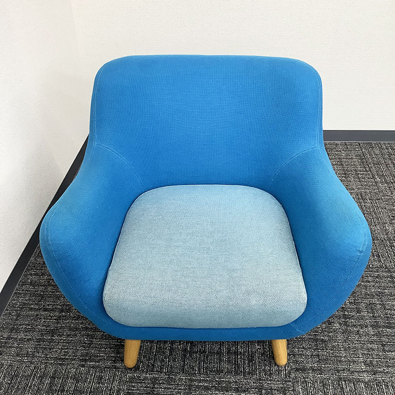 イトーキ（ITOKI） 在庫処分【中古】ソファ1人用 青 地域限定送料無料