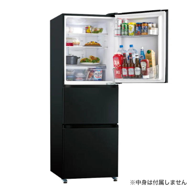 2022年製 286L 冷蔵庫 おしゃれブラック Haier【地域限定配送無料】 再生品 冷凍冷蔵庫 ハイアール 286L ブラック 幅54cm 地域限定