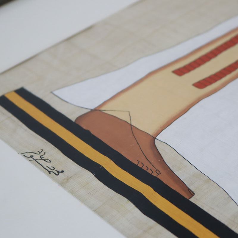 爆買 対象 在庫処分【中古】古代エジプト 絵画 額入り パピルス