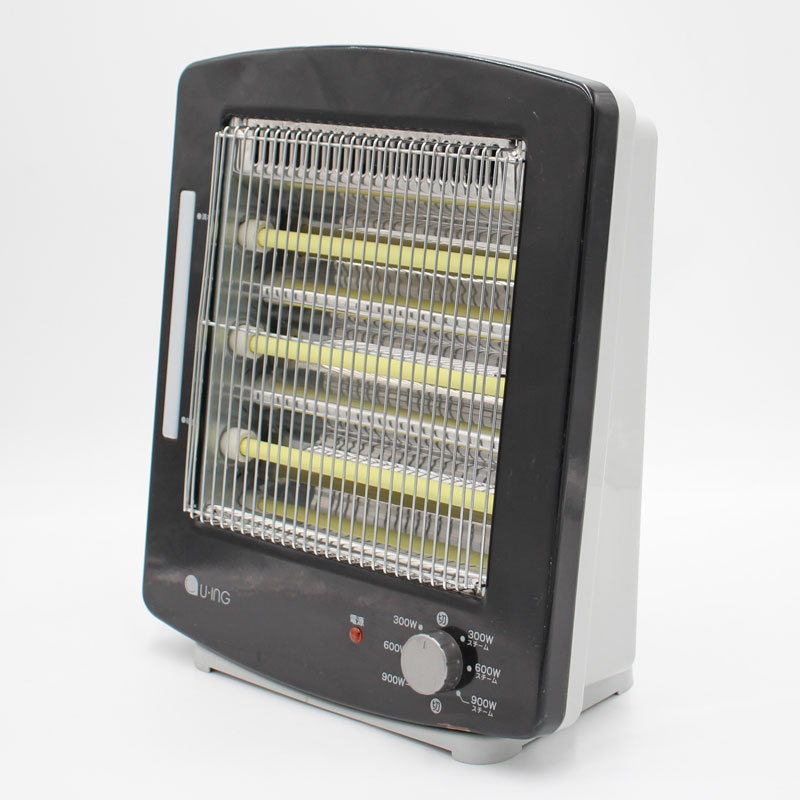 中古 電気ストーブ ユーイング 森田電工 黒 送料無料