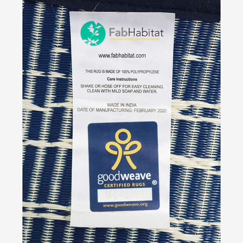中古】イエラグ アウトドアラグ Fab Habitat Earth Brooklyn Blue 送料 