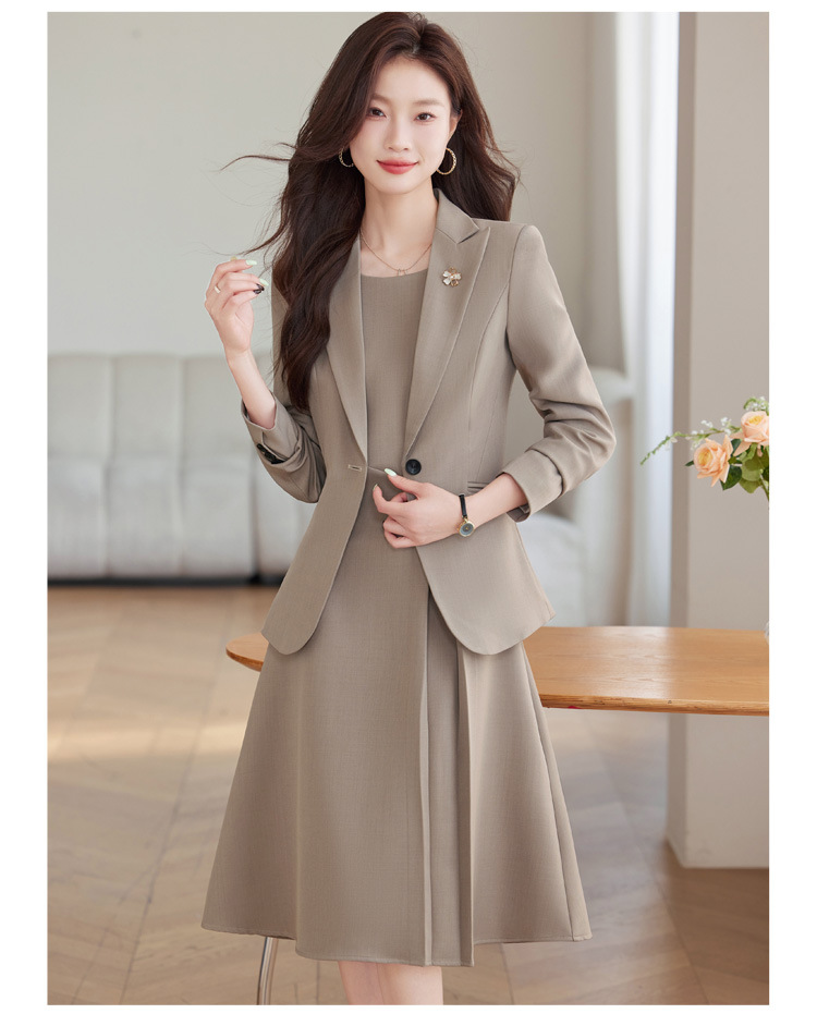 レディース 上品スーツセット 2026秋冬 ジャケット＋ワンピース 2点