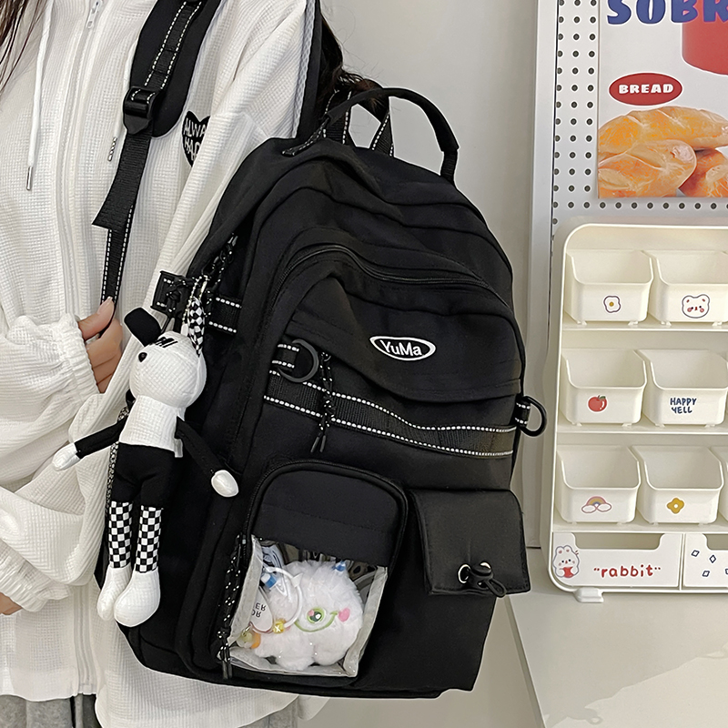 ナイロンキリュック　黒　可愛い　シンプル　ハンドメイド おすすめ】ナイロンリュック レディース 通勤 通学 旅行 多収納 軽量