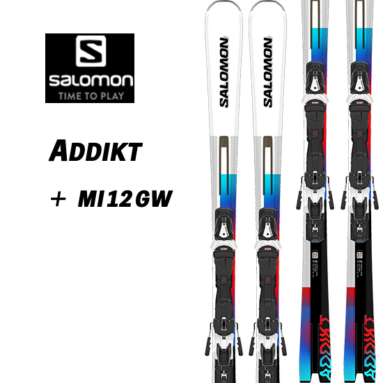 【門】24-25モデル SALOMON ADDIKT + MI12 GW 25 SALOMON サロモン ADDIKT + MI12 GW スキー板 オールラウ