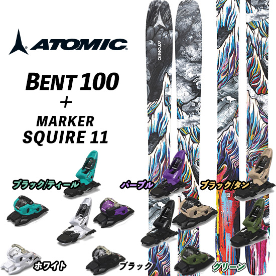 BENT CHETLER 24/25 100 + MARKER SQUIRE 11 ベント100 ATOMIC フリー 
