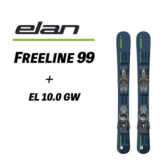 elan 24/25 FREELINE 99 + EL 10.0専用ビンディング付き ショート