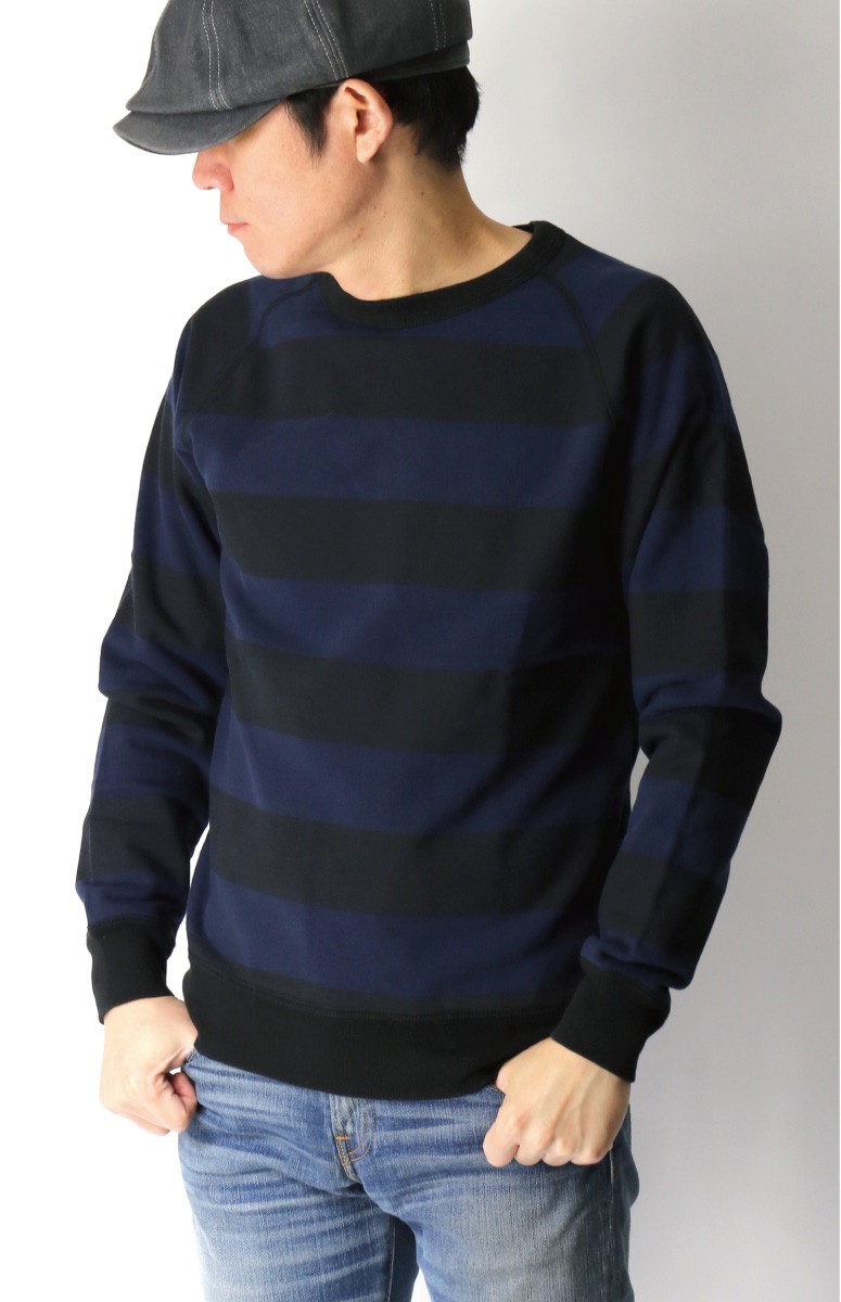 Schott N.Y.C (ショット) プリント ボーダー クルーネック Schott N.Y.C (ショット) プリント ボーダー クルーネック