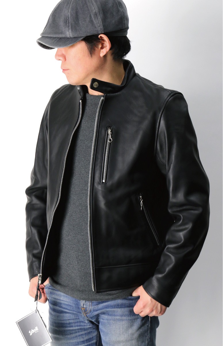 ショット　スゥエード黒ブルゾン（Ｌ） 3191059-i2.jpg