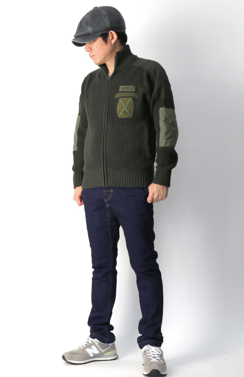 WEB&DEPOT限定》STANDZIP KNIT 'AMERICAN FLAGS' / スタンド