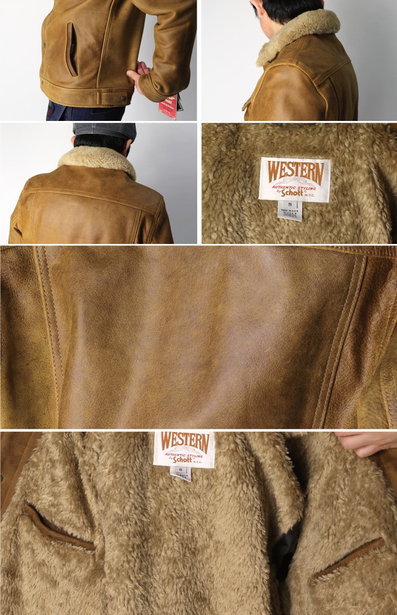 ショット レザージャケット USA　サイズ40　本革　Schott　スエード Schott N.Y.C 30%OFF!! (ショット) 545ラゲット トラッカー