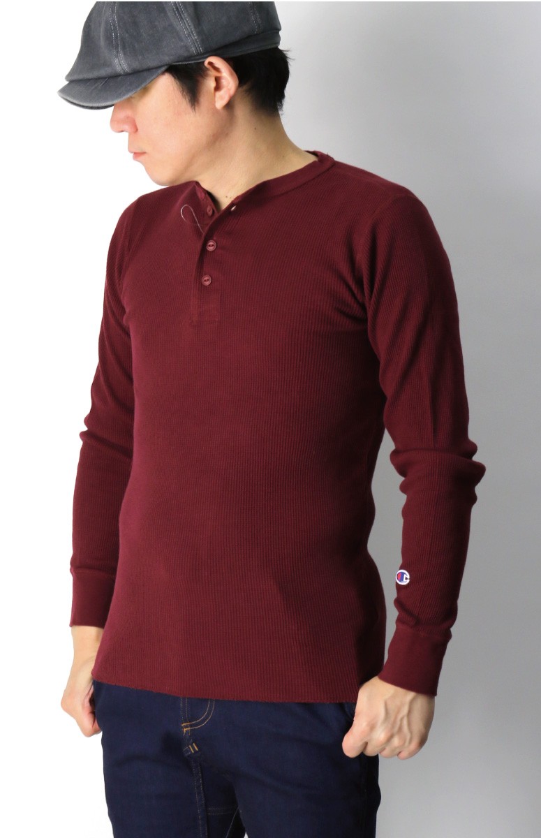RRLワッフルヘンリーネックロングTシャツ ワッフルヘンリーネックロンT（Tシャツ／カットソー）｜OUTDOOR