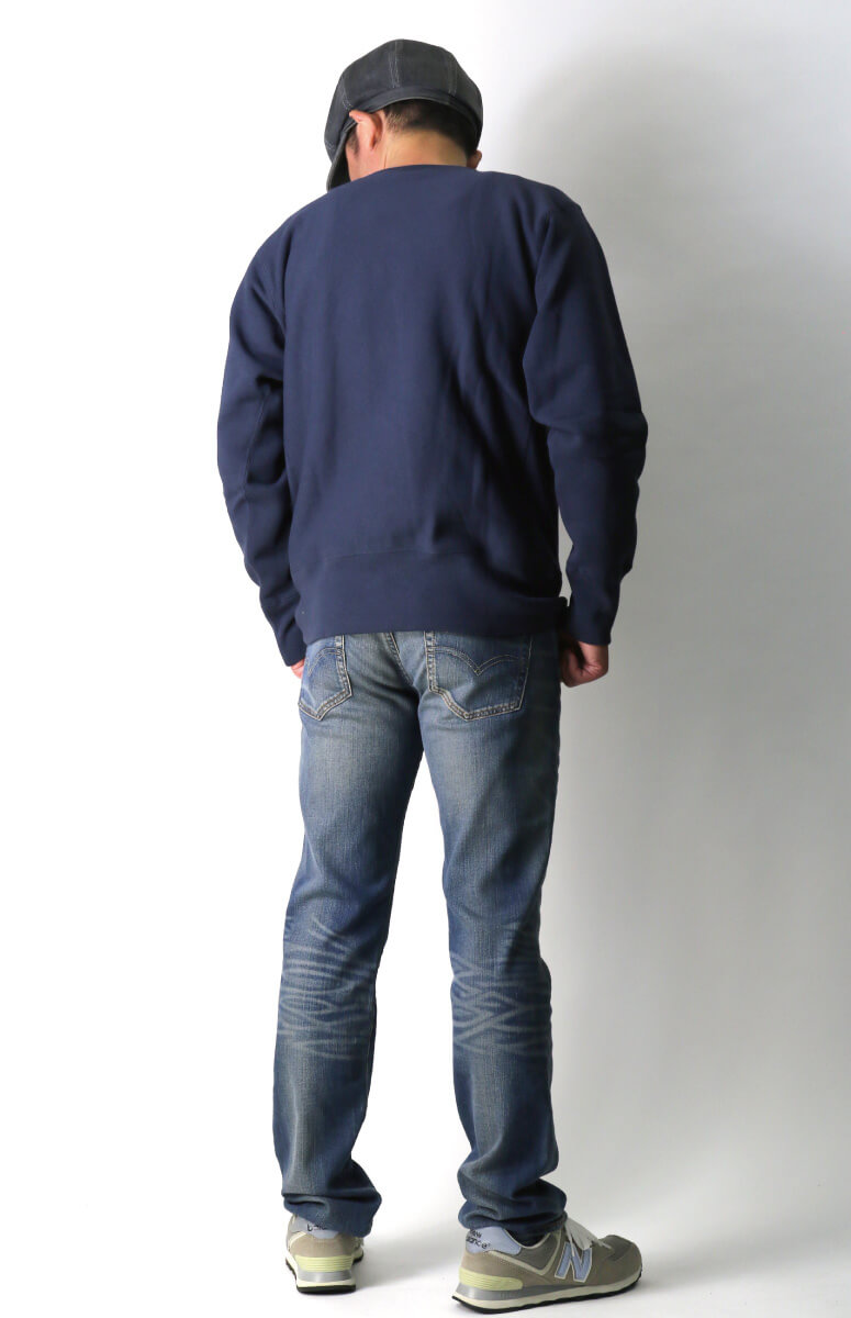 チャンピオン　XL　クールネックスウェットシャツ　リバースウィーブ　紺 REVERSE WEAVE チャンピオン リバースウィーブ Champion クルー