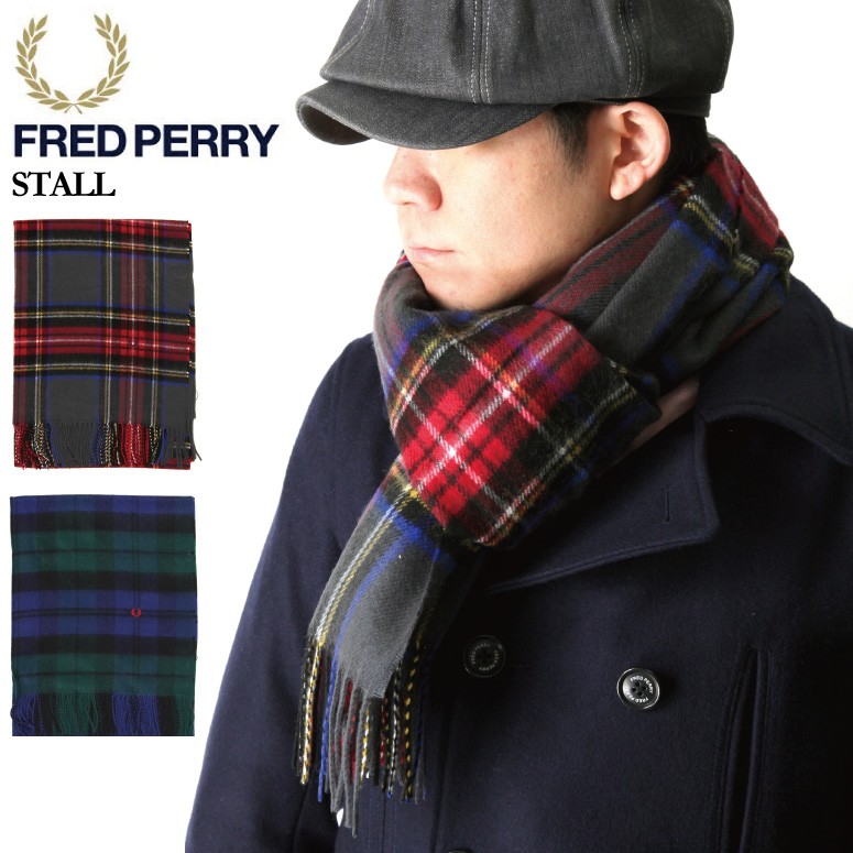 FRED PERRY (フレッドペリー) ストール チェック柄 マフラー