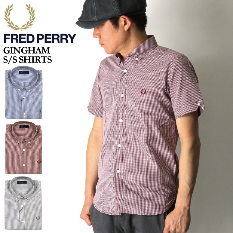 (フレッドペリー) FRED PERRY ギンガム ショートスリーブ シャツ ボタンダウン シャツ チェック柄 ギンガムチェック 半袖シャツ :  f4470 : retom - 通販 - Yahoo!ショッピング