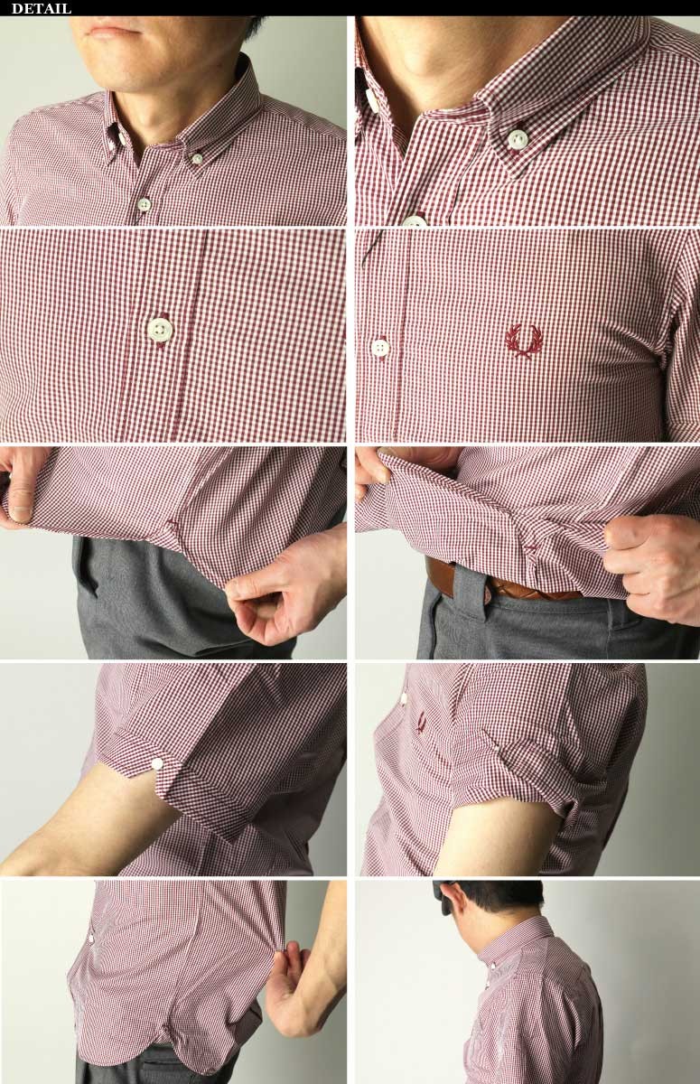 FRED PERRY (フレッドペリー) ギンガム ショートスリーブ シャツ