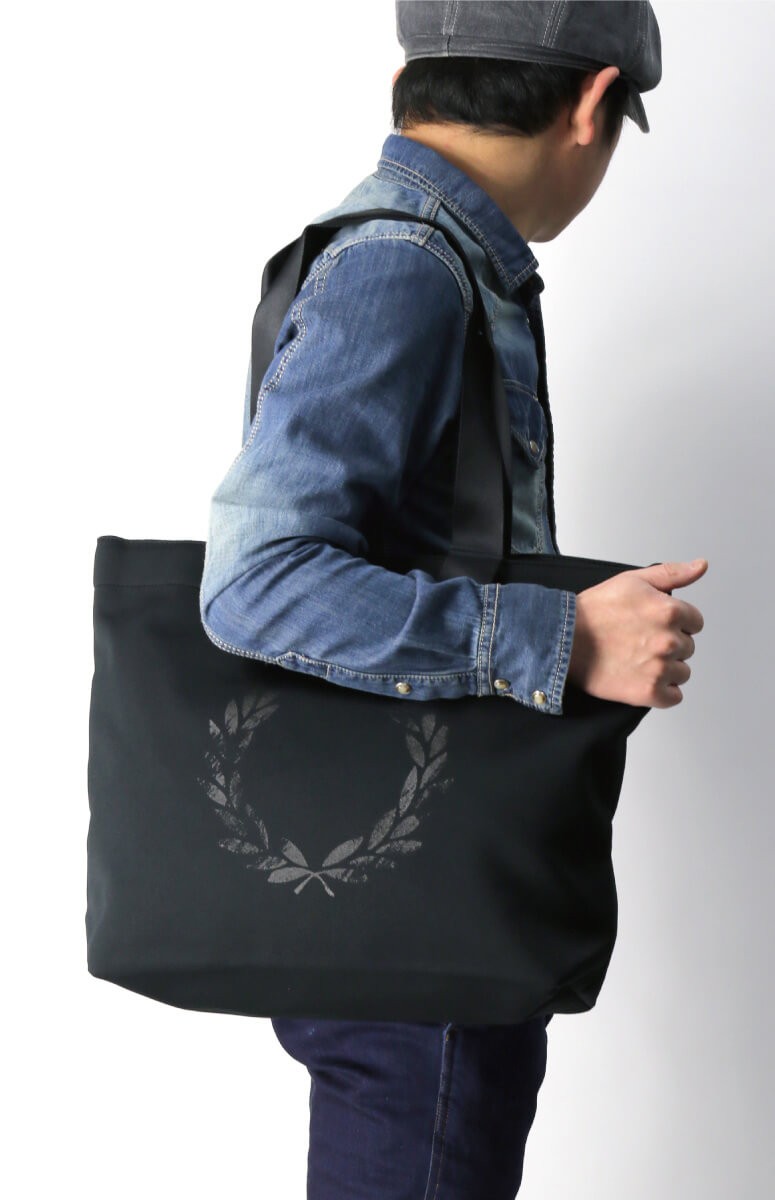 フレッドペリー F25001-MG TWIN TIPPED TOTE BAG メンズ