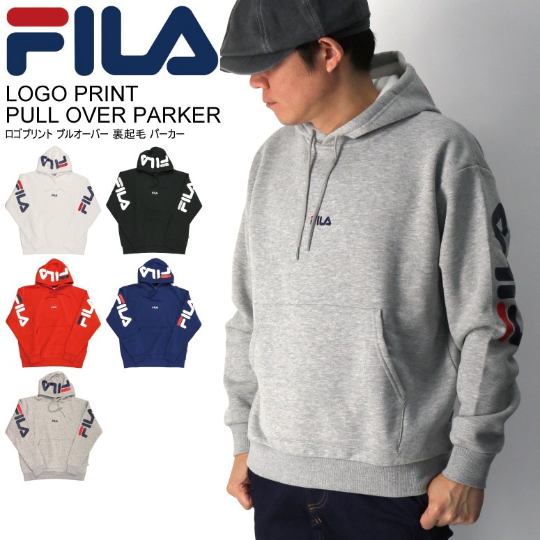 【新品】FRAPBOIS FILA スウェットパーカー FILA フィラ スウェットパーカー ボックスプリント カタカナロゴ