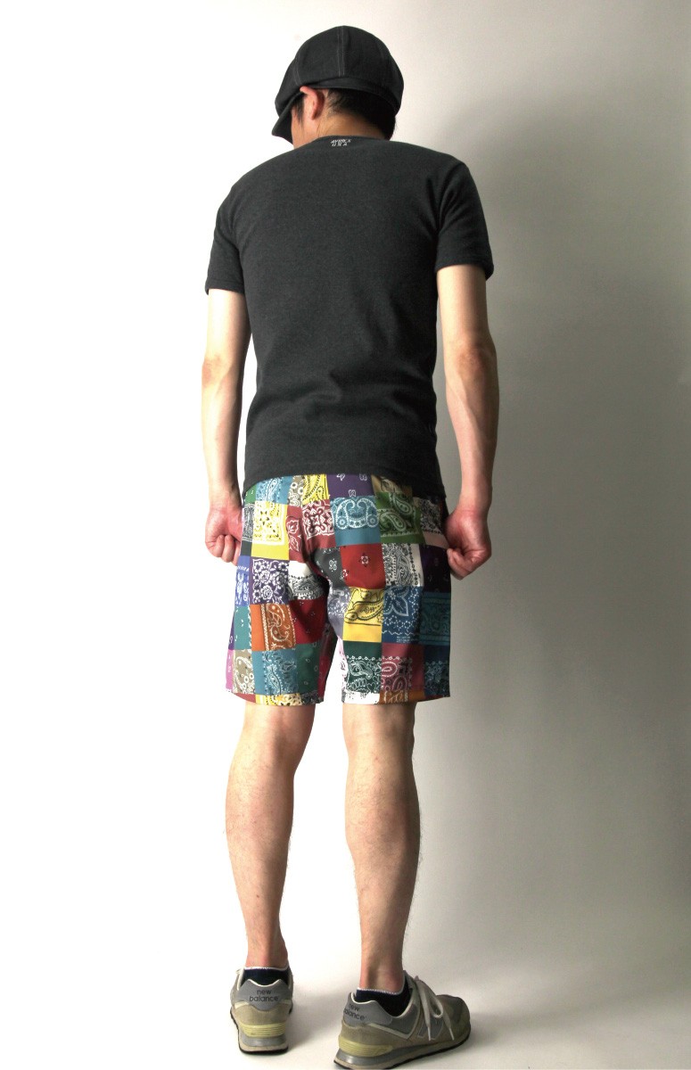 ⭐️極美品⭐️グラミチ バンダナ柄 パッチワーク ショーツ　ハーフパンツ 2153585-w.jpg