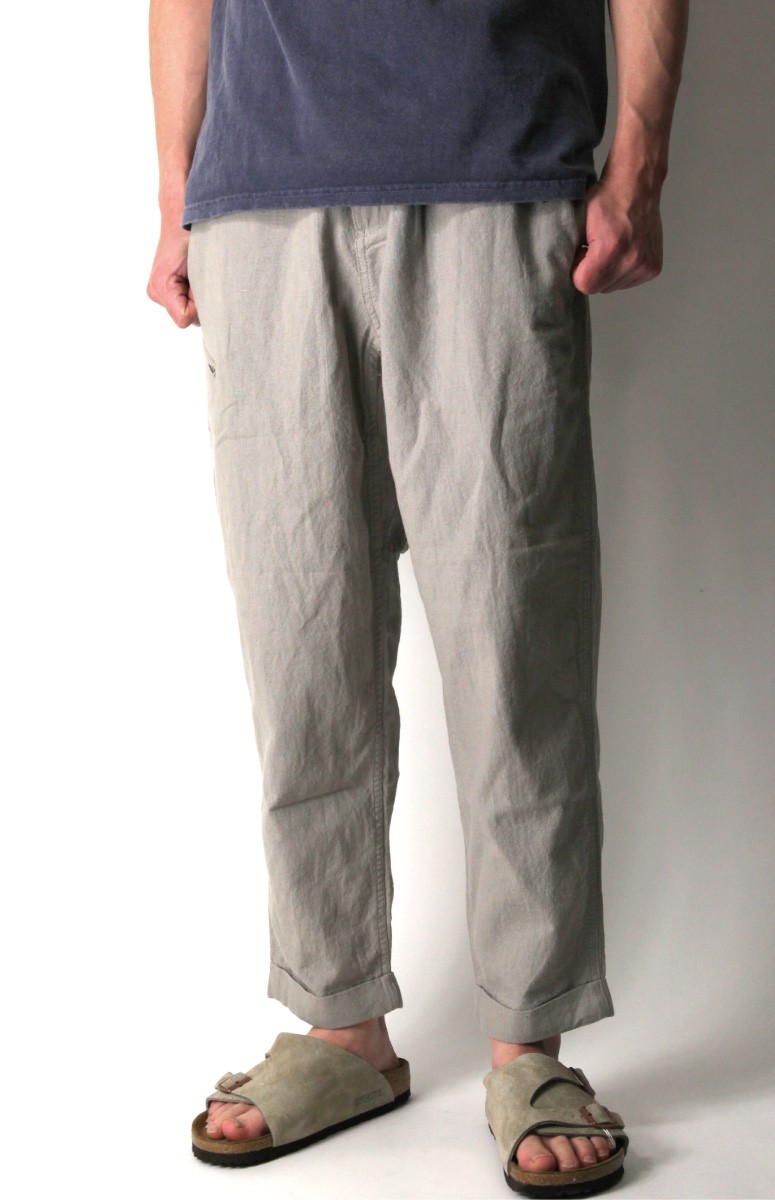GRAMICCI グラミチ リネンコットンリゾート パンツ チャコール S GRAMICCI (グラミチ) LINEN COTTON RESORT PANTS / リネン