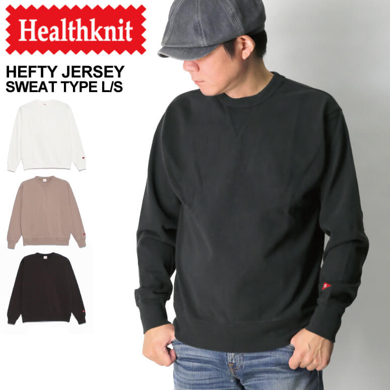 Healthknit (ヘルスニット) ロングスリーブ サーマル ヘンリー