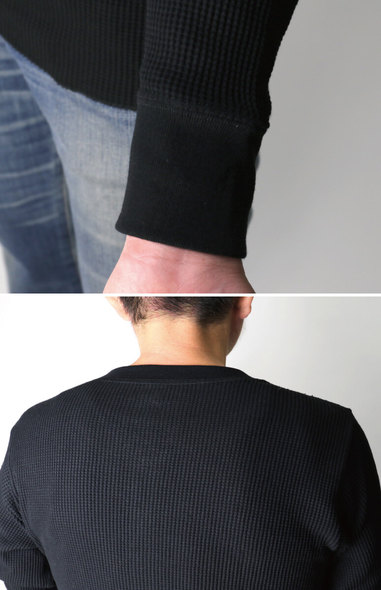 へインズ) Hanes サーマル ヘンリーネック ロングスリーブ Tシャツ