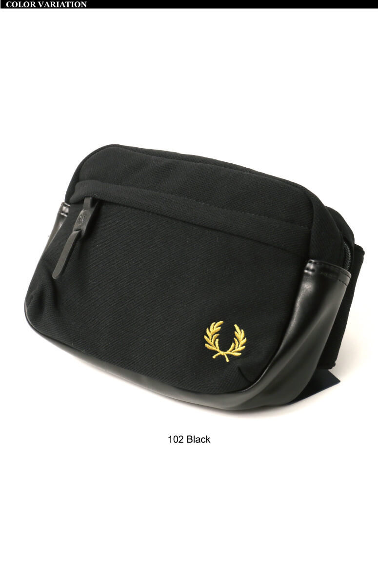 フレッドペリー　ナイロン クロスボディバッグ フレッドペリー FRED PERRY ナイロンツイルレザー クロスボディ