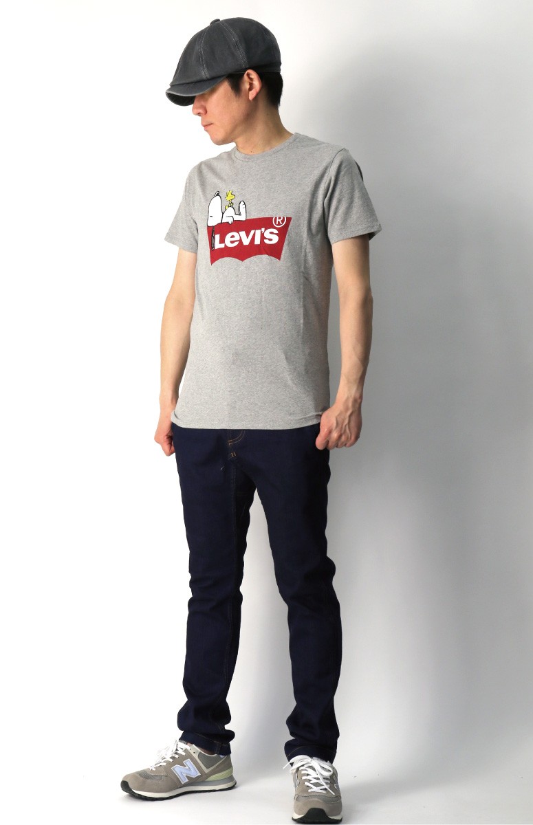 Z096/Levis PEANUTS 半袖トレーナー カットオフTシャツ L 緑 セール】FTL × PEANUTS半袖スウェット（Tシャツ/カットソー
