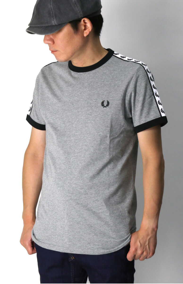 フレッドペリー) FRED PERRY ティップド リンガー Tシャツ 月桂冠 T